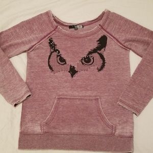 Volcom purple owl sweatshirt sz M